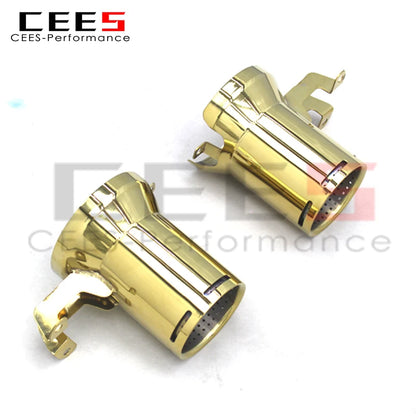 CEES Exhaust Tips For Lamborghini Aventador SVJ Stainless Steel Tail mouth Tail Throat With Plating gold Exhaust Pipe