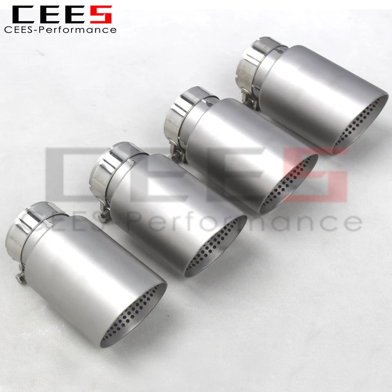 CEES Exhaust Tips For Various Models Racing Stainless Steel Automobile Exhaust Pipe Sandblasting Process Tail Throat mouth