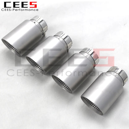 CEES Exhaust Tips For Various Models Racing Stainless Steel Automobile Exhaust Pipe Sandblasting Process Tail Throat mouth