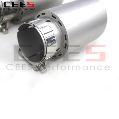 CEES Exhaust Tips For Various Models Racing Stainless Steel Automobile Exhaust Pipe Sandblasting Process Tail Throat mouth