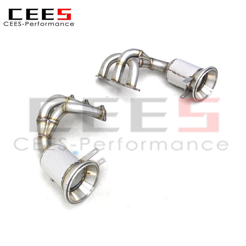 CEES Exhaust manifold system with catalyst Downpipe For Porsche 911 992 GT3 4.0 2017-2024 Stainless Steel Exhaust Header