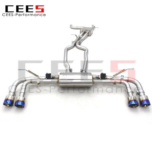 CEES Factory Price Catback Exhaust For PORSCHE Cayenne TURBO S 957 4.8T 2007-2010 Stainless Steel Car Valved Exhaust pipes