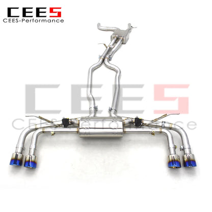 CEES Factory Price Catback Exhaust For PORSCHE Cayenne TURBO S 957 4.8T 2007-2010 Stainless Steel Car Valved Exhaust pipes