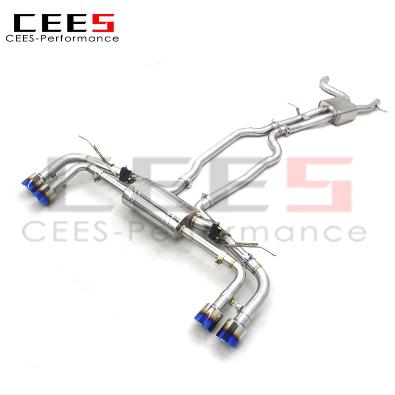 CEES Factory Price Catback Exhaust For PORSCHE Cayenne TURBO S 957 4.8T 2007-2010 Stainless Steel Car Valved Exhaust pipes