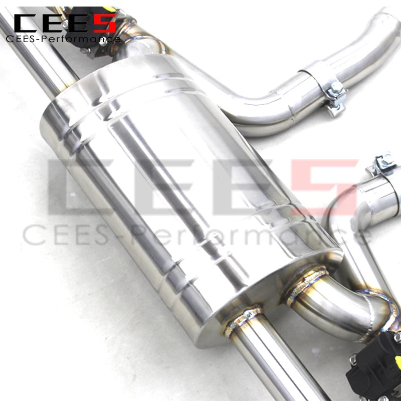 CEES Factory Price Catback Exhaust For PORSCHE Cayenne TURBO S 957 4.8T 2007-2010 Stainless Steel Car Valved Exhaust pipes