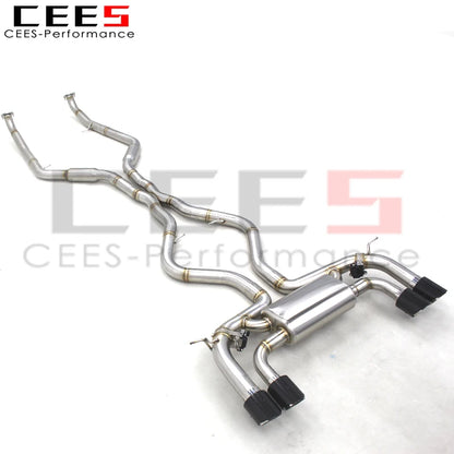 CEES Factory T304 Catback Exhaust Pipes For BMW X5M/X6M E70/E71 4.4TT 2010-2014 Escape Exhaust Pipe Muffler Car Exhaust System