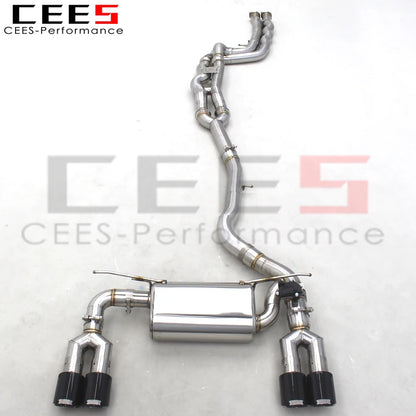 CEES Factory Valved Exhaust Catback For BMW M2 Competition/M2C 3.0T F87 2018-2023 304 Exhaust Pipes Escape Auto Parts