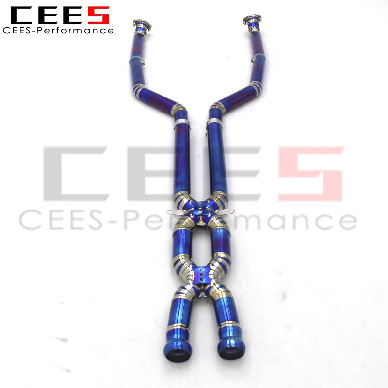 CEES Factory outlet Titanium alloy High Performance exhaust front middle X pipe for bmw M3 E90 E92 E93 Car exhaust pipes