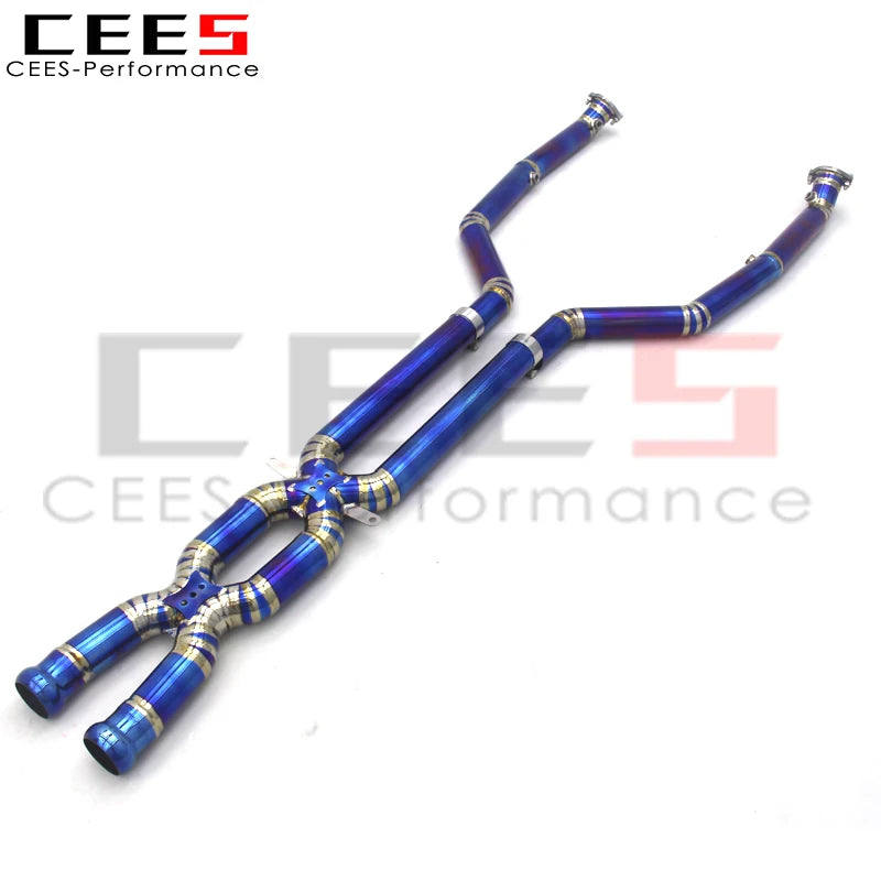 CEES Factory outlet Titanium alloy High Performance exhaust front middle X pipe for bmw M3 E90 E92 E93 Car exhaust pipes