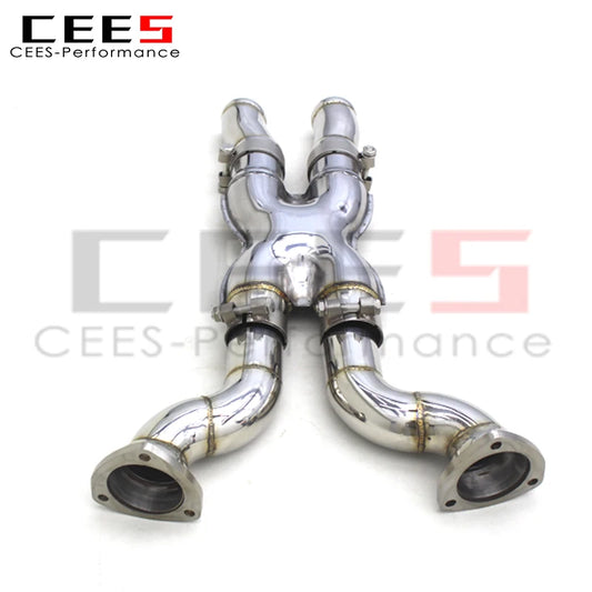 CEES Front Pipe X Pipe For  DB9 V12 6.0L 2012-2016 Stainless Steel Exhaust Pipes Racing Sport Car Exhaust Systems