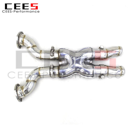 CEES Front Pipe X Pipe For  DB9 V12 6.0L 2012-2016 Stainless Steel Exhaust Pipes Racing Sport Car Exhaust Systems