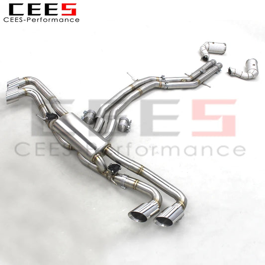 CEES Full Exhaust Pipes For Lamborghini URUS 4.0 2018-2023 Stainless Steel Exhaust Pipe Muffler Racing Catback Exhaust Downpipe