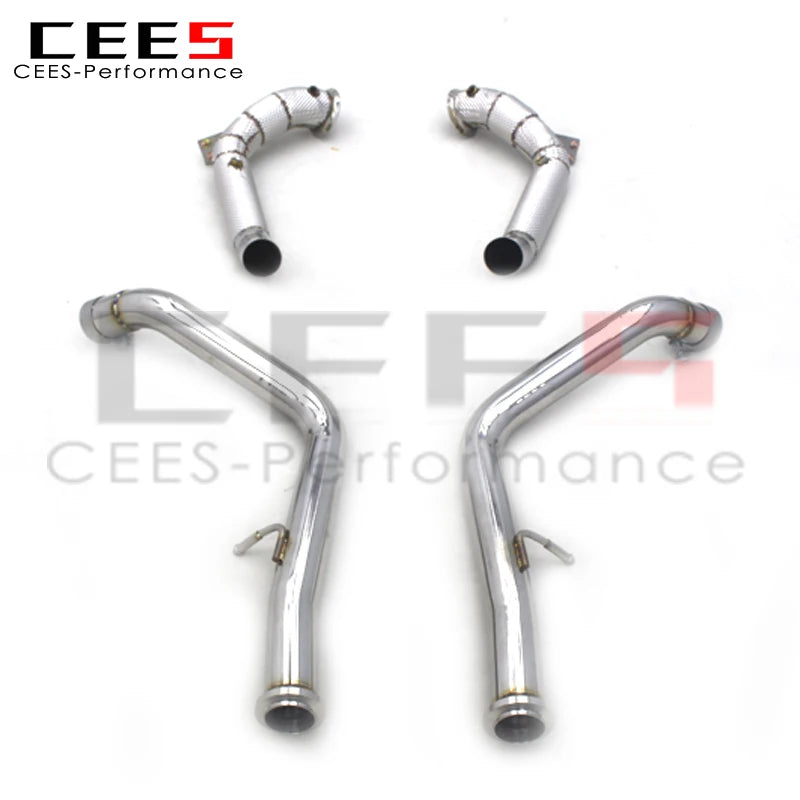 CEES High Performance  Exhaust Catless No Cat Downpipe For Mercedes-Benz G63 AMG W464 4.0T 2019-2023 Stainless Steel