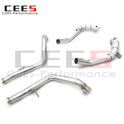 CEES High Performance  Exhaust Catless No Cat Downpipe For Mercedes-Benz G63 AMG W464 4.0T 2019-2023 Stainless Steel