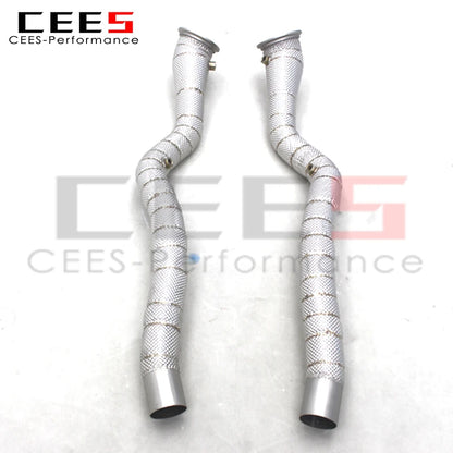 CEES High flow Exhaust Downpipe For Ferrari 812 6.5L V12 2017-2020  exhaust pipes Wrap insulation