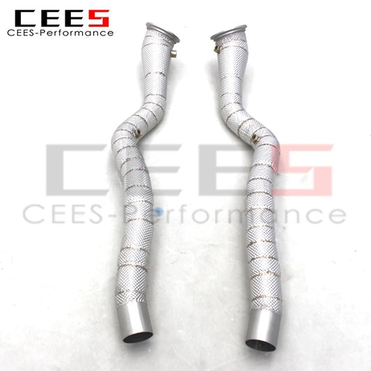 CEES High flow Exhaust Downpipe For Ferrari 812 6.5L V12 2017-2020  exhaust pipes Wrap insulation