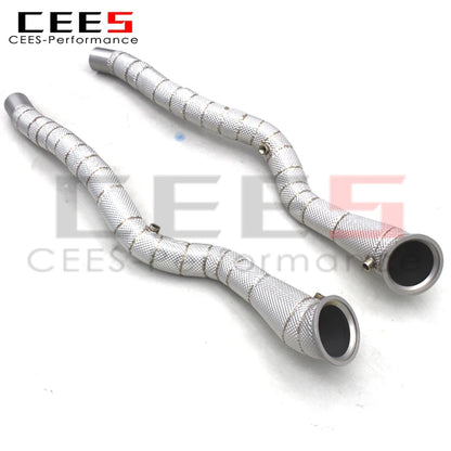 CEES High flow Exhaust Downpipe For Ferrari 812 6.5L V12 2017-2020  exhaust pipes Wrap insulation