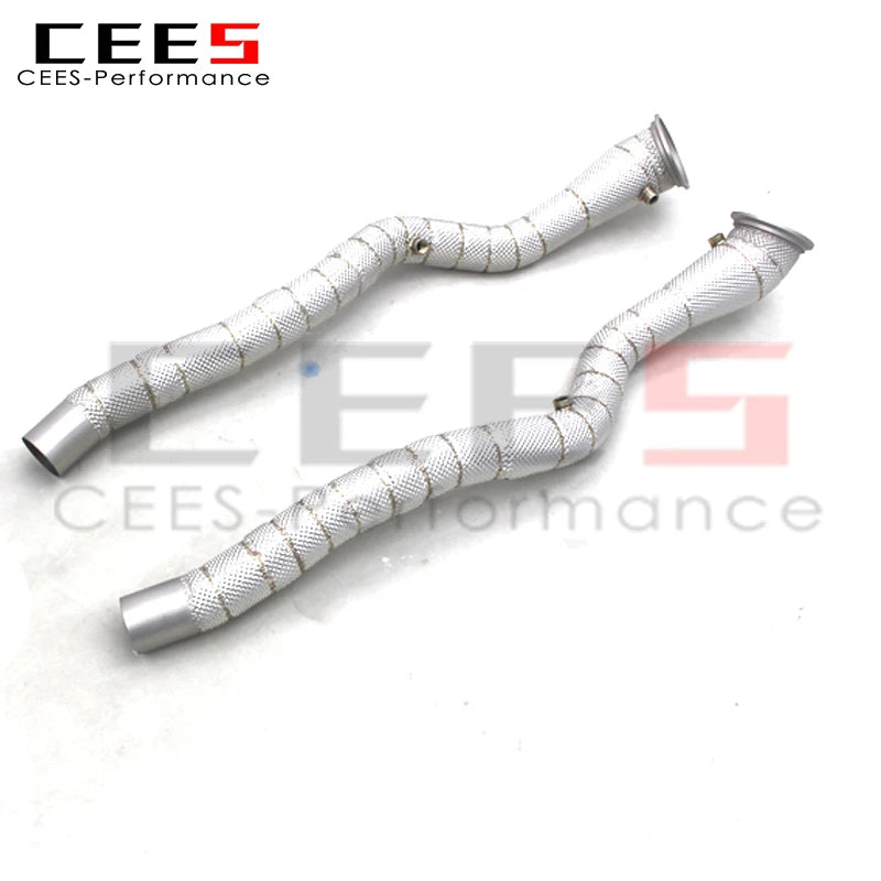 CEES High flow Exhaust Downpipe For Ferrari 812 6.5L V12 2017-2020  exhaust pipes Wrap insulation