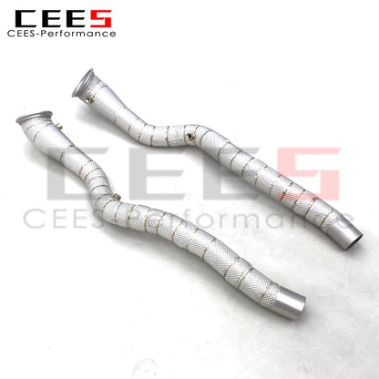 CEES High flow Exhaust Downpipe For Ferrari 812 6.5L V12 2017-2020  exhaust pipes Wrap insulation