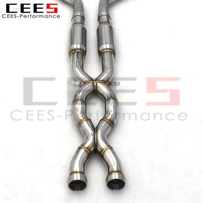 CEES Mid pipe Downpipe For BMW M3 E92 V8 4.0L 2008-2013 Stainless Steel Exhaust Pipe Catback Exhaust