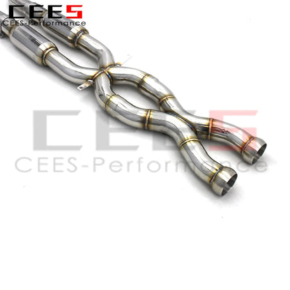 CEES Mid pipe Downpipe For BMW M3 E92 V8 4.0L 2008-2013 Stainless Steel Exhaust Pipe Catback Exhaust