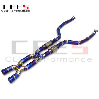 CEES Mid pipe For BMW M3 E90/E92/E93 4.0L 2007-2013 Titanium alloy Exhaust Pipe Muffler Car Exhaust System