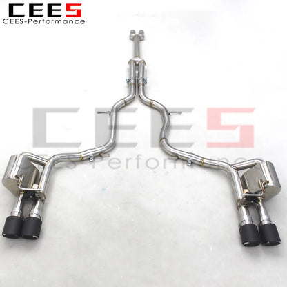 CEES Performance Catback Exhaust Pipes For Porsche Panamera S 3.0T 970 2014-2016 Racing exhaust system with valve