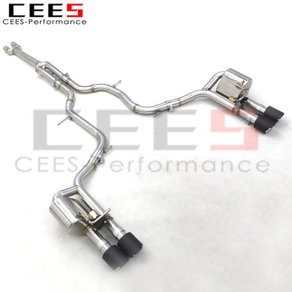 CEES Performance Catback Exhaust Pipes For Porsche Panamera S 3.0T 970 2014-2016 Racing exhaust system with valve