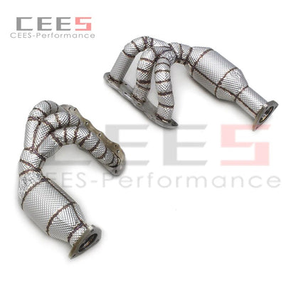 CEES Performance Engine  Exhaust t Header manifold For PORSCHE 911 991/991.1 3.8 Carrera 2011- Downpipe with catal