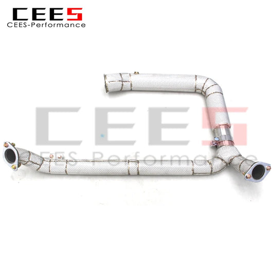 CEES Performance Exhasut Downpipe For PORSCHE 718 Boxster/Cayman 2.5T 2016-2023 304Stainless Steel Car Exhaust Downpipe Systems