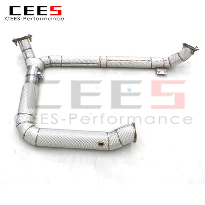 CEES Performance Exhasut Downpipe For PORSCHE 718 Boxster/Cayman 2.5T 2016-2023 304Stainless Steel Car Exhaust Downpipe Systems