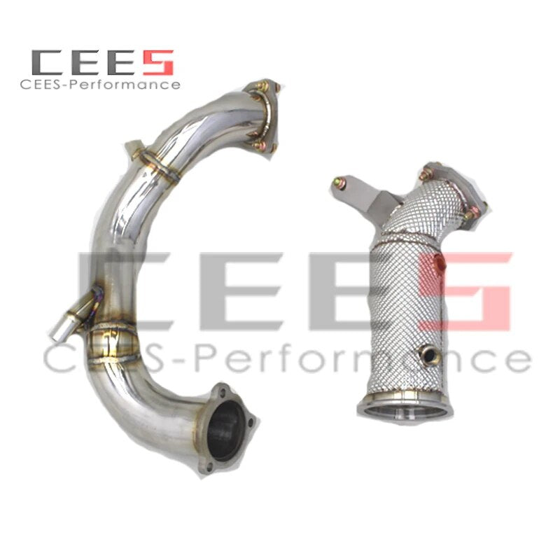 CEES Performance Exhaust Downpipe Exhaust Pipe For Porsche Macan 2.0T 2021-2023 Stainless Steel Catless downpipe with OPF