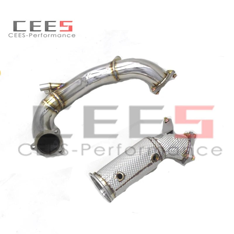 CEES Performance Exhaust Downpipe Exhaust Pipe For Porsche Macan 2.0T 2021-2023 Stainless Steel Catless downpipe with OPF