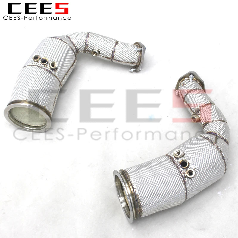 CEES  Performance Exhaust System For Audi SQ8 4.0T 2018-2024 Sport Catback100-300 cell Insulated Catalyst Downpipe