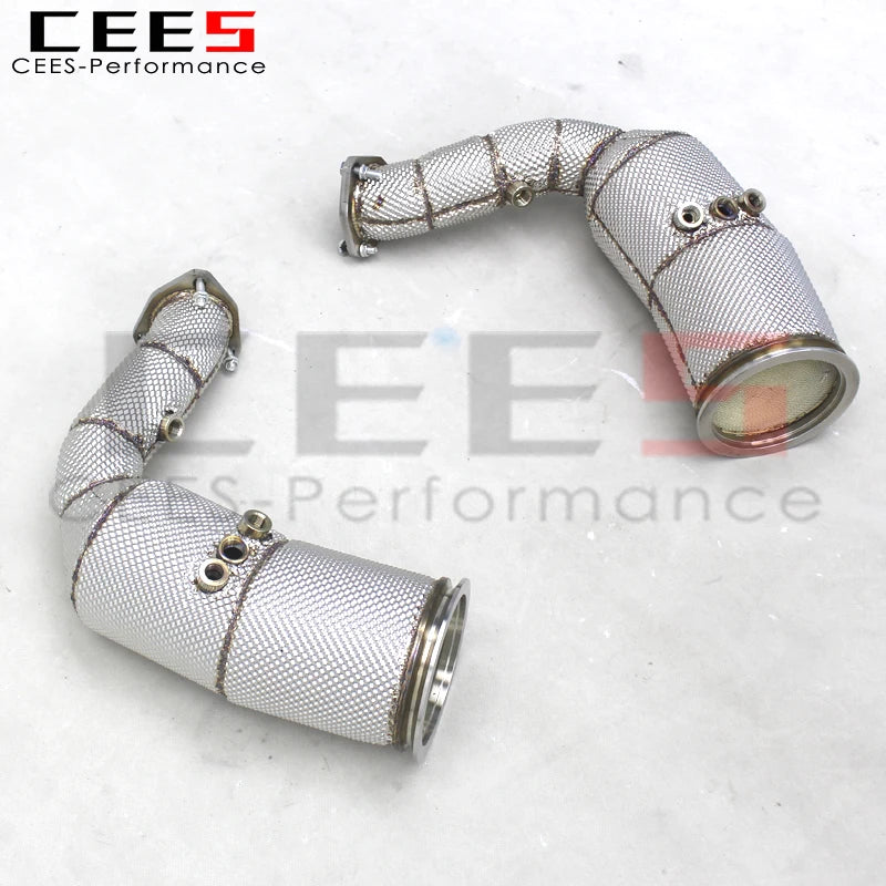 CEES  Performance Exhaust System For Audi SQ8 4.0T 2018-2024 Sport Catback100-300 cell Insulated Catalyst Downpipe