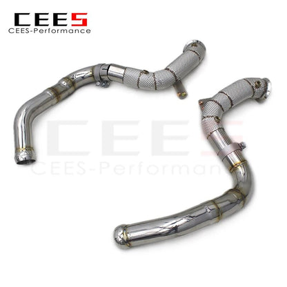 CEES Performance Exhaust system With Heat Shield Catless Downpipe For Mercedes-Benz E63 AMG W213 4.0TT 2016-2023