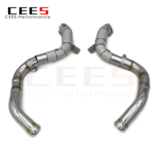 CEES Performance Exhaust system With Heat Shield Catless Downpipe For Mercedes-Benz E63 AMG W213 4.0TT 2016-2023