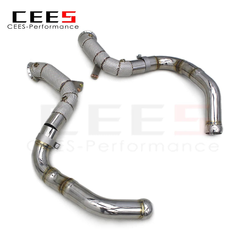 CEES Performance Exhaust system With Heat Shield Catless Downpipe For Mercedes-Benz E63 AMG W213 4.0TT 2016-2023