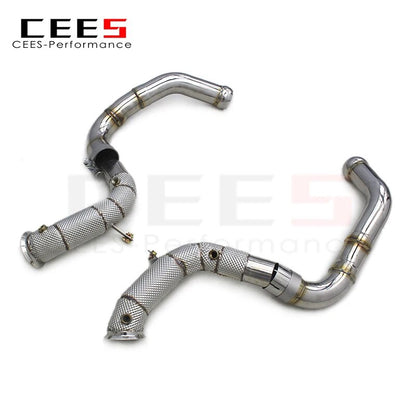 CEES Performance Exhaust system With Heat Shield Catless Downpipe For Mercedes-Benz E63 AMG W213 4.0TT 2016-2023