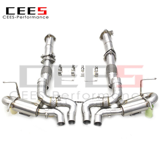 CEES Performance Full Exhaust System Downpipe for Chevrolet CORVETTE C8 Z06 2019-2023 Stainless Steel Escape Z06 Exhaust
