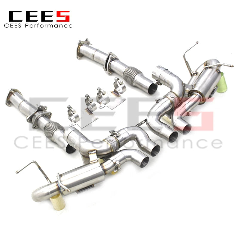 CEES Performance Full Exhaust System Downpipe for Chevrolet CORVETTE C8 Z06 2019-2023 Stainless Steel Escape Z06 Exhaust