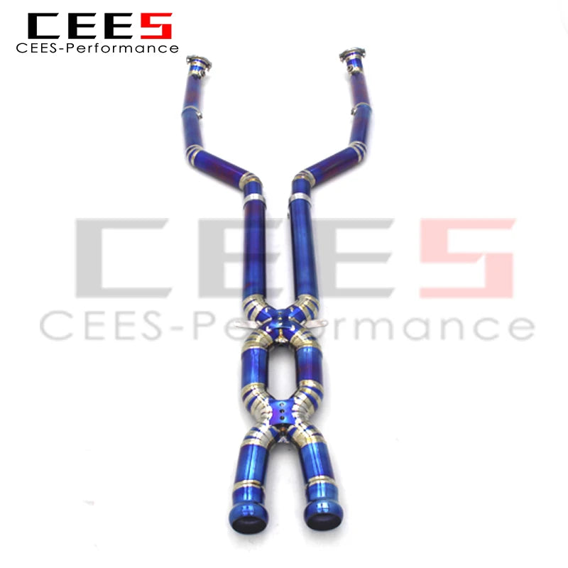 CEES Performance Mid pipe Titanium Blue Exhaust Pipe For BMW M3 E90/E92/E93 4.0L 2007-2013  Exhaust System