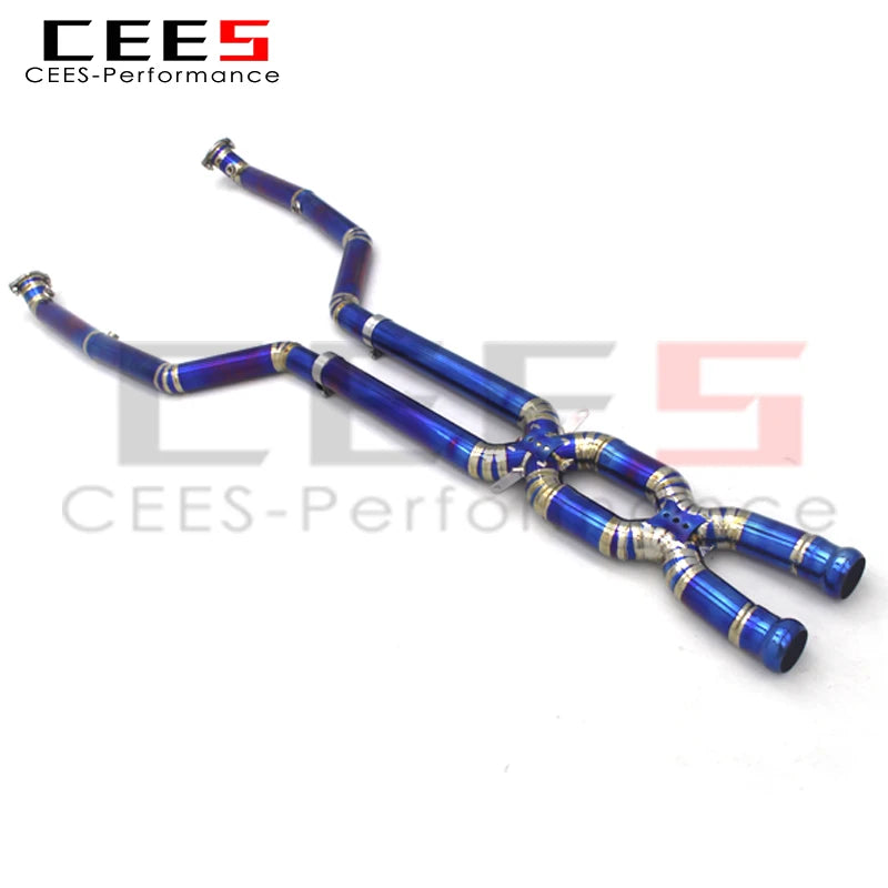 CEES Performance Mid pipe Titanium Blue Exhaust Pipe For BMW M3 E90/E92/E93 4.0L 2007-2013  Exhaust System