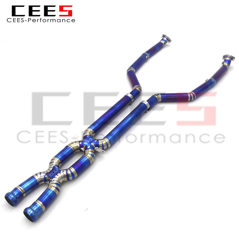 CEES Performance Mid pipe Titanium Blue Exhaust Pipe For BMW M3 E90/E92/E93 4.0L 2007-2013  Exhaust System