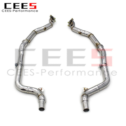 CEES Performance Race Downpipe For Dodge Challenger 3.6L 2015-2023 Car Exhaust pipe Stainless Steel Downpipe without cat