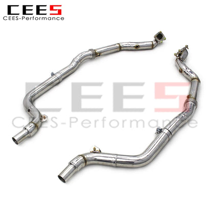 CEES Performance Race Downpipe For Dodge Challenger 3.6L 2015-2023 Car Exhaust pipe Stainless Steel Downpipe without cat