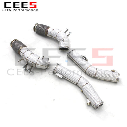 CEES Performance Stainless Steel 3.0t MC20 Downpipe For Maserati Exhaust System Factory competitive Exhaust pipe