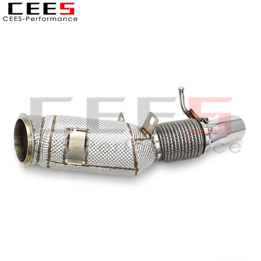 CEES Performance Stainless Steel Catted Downpipe For BMW X3/X4 B48 Exhaust with 100 200 300 400 cell cats