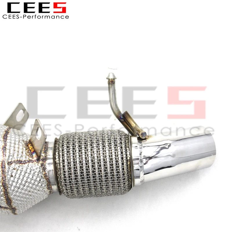 CEES Performance Stainless Steel Catted Downpipe For BMW X3/X4 B48 Exhaust with 100 200 300 400 cell cats