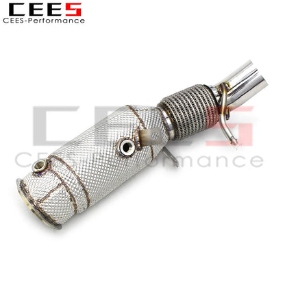 CEES Performance Stainless Steel Catted Downpipe For BMW X3/X4 B48 Exhaust with 100 200 300 400 cell cats